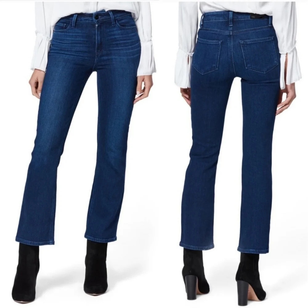 Paige Womens Size 31 Claudine Promenade/Dark Wash Ankle Flare Bootcut Jeans #233